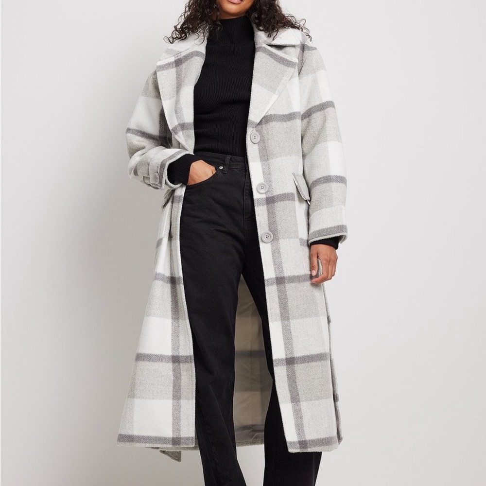 Chic Plaid Long Coat